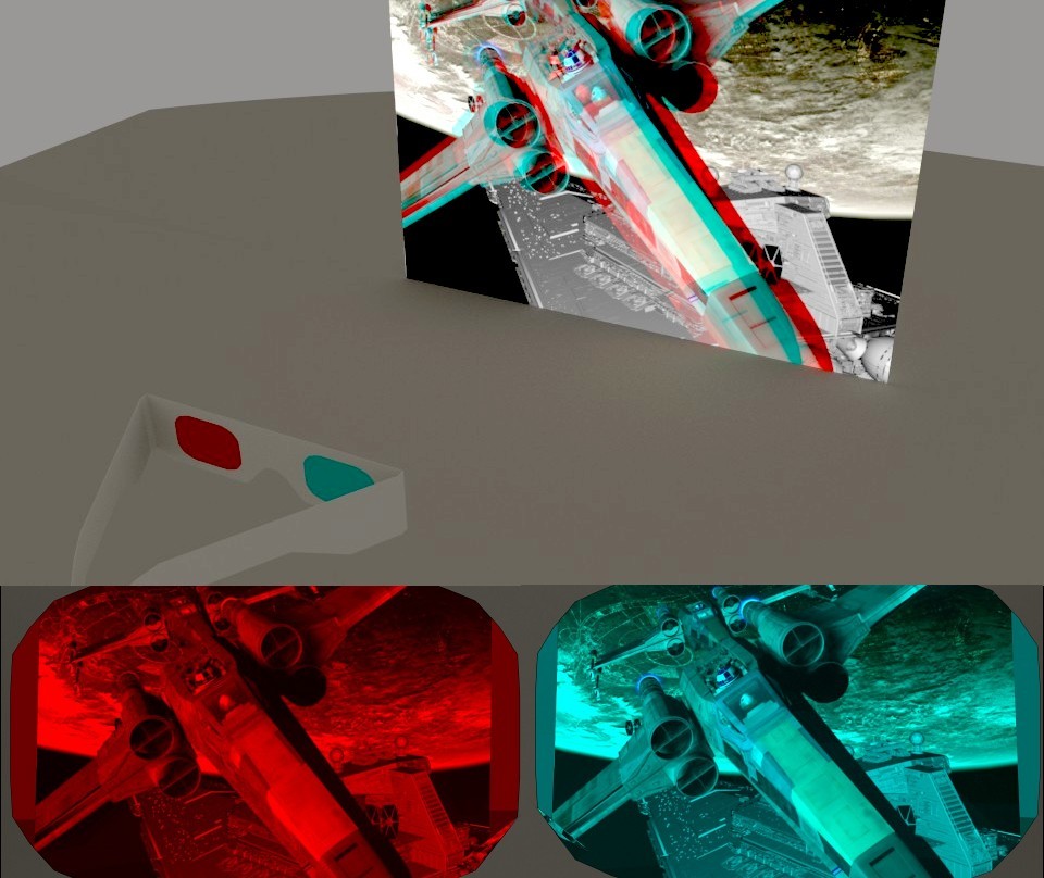 (really Working) 3D Anaglyph Glasses - Cycles preview image 1